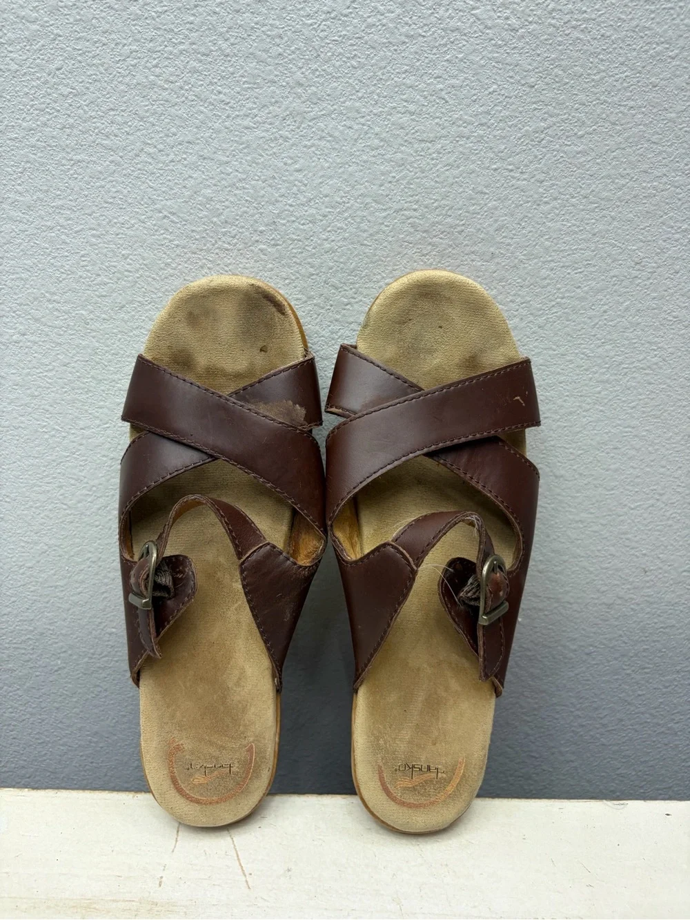 Dansko Brown Leather Sela Sandals Size 40